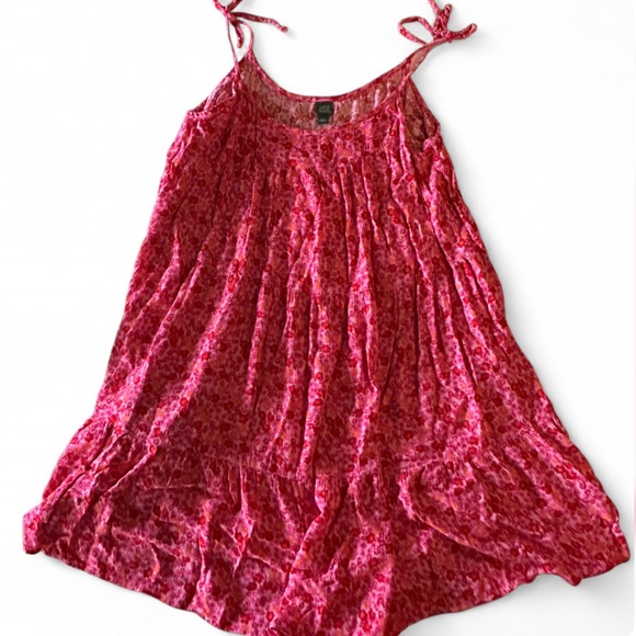 wild fable Dresses & Skirts - wild fable Pink and Orange Floral Tiered Swing Dress
